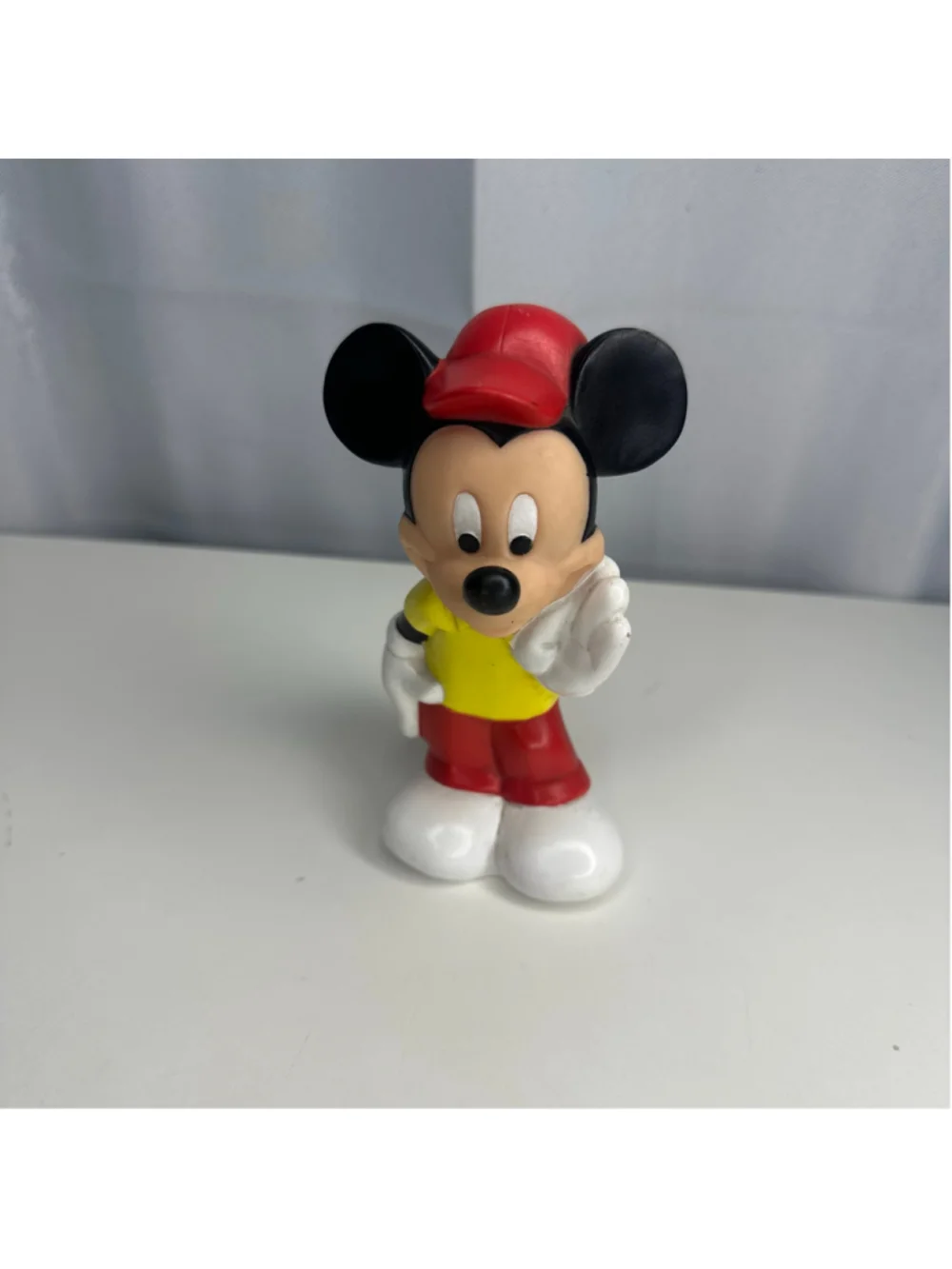 Vintage Playskool Baby Mickey Mouse Soft Vinyl Squeak Toy / Figure Walt Disney